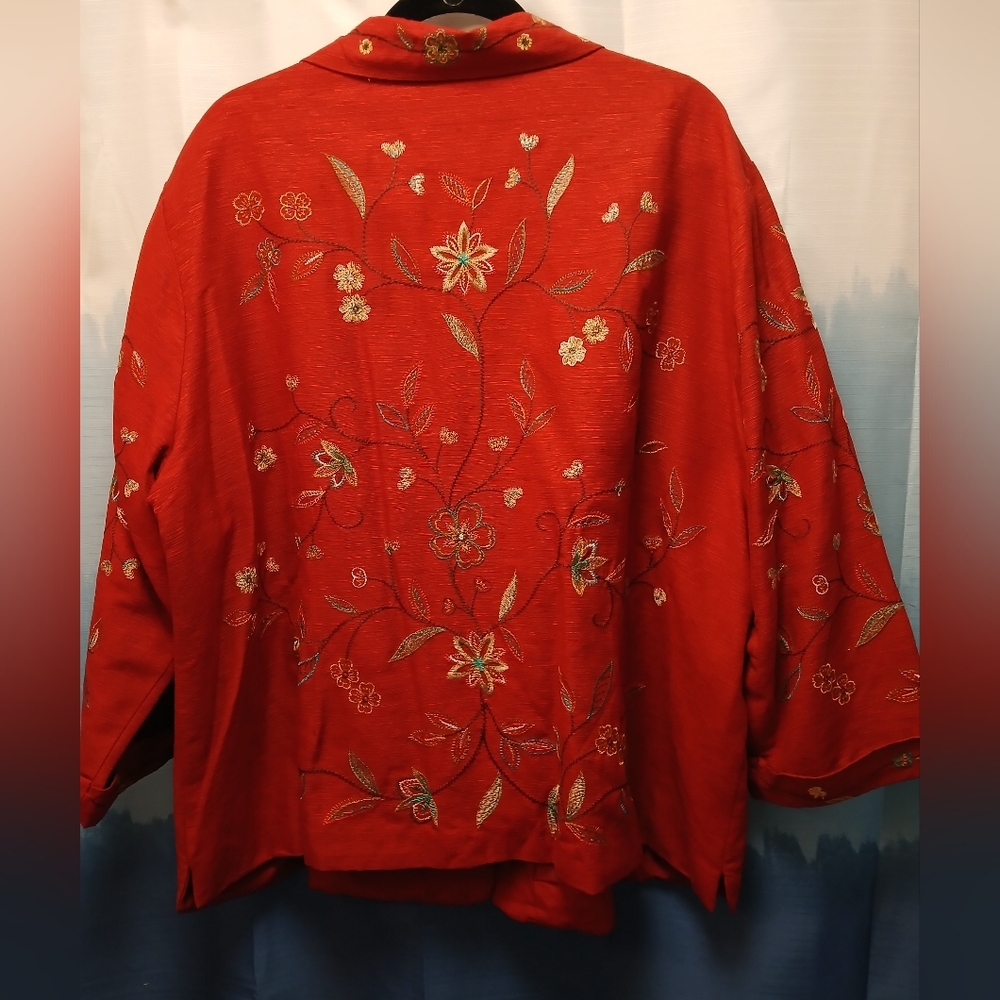 Silk Land Woman Jacket/Blouse Size 3X - Picture 2 of 6